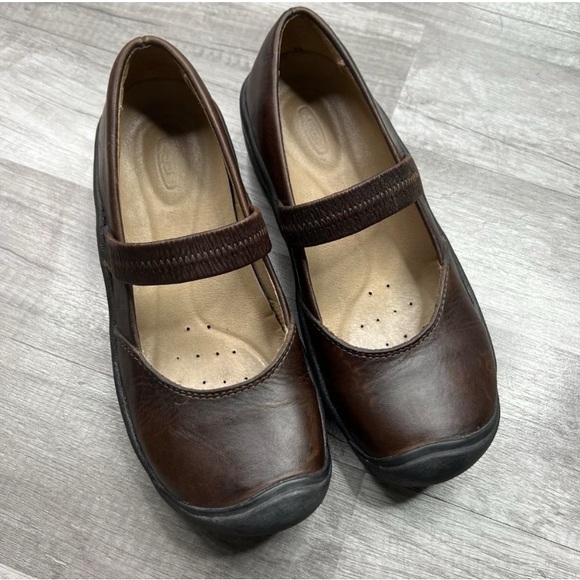 Keen Palermo Brown Leather Mary Janes - Picture 1 of 8